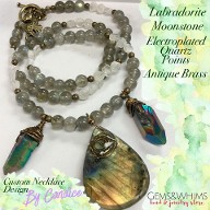 Beautiful labradorite and moonstone set
