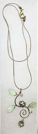 Custom wire wrapped set with carved stones