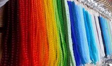 Veritable rainbow of sea glass in all shapes, sizes, and colors. 